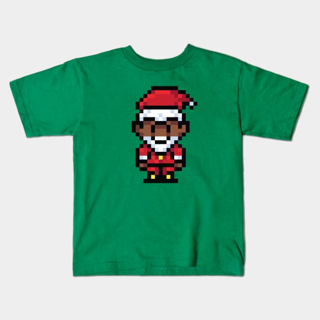 8bit Santa Claus // Funny Retro Santa Kids T-Shirt by SLAG_Creative